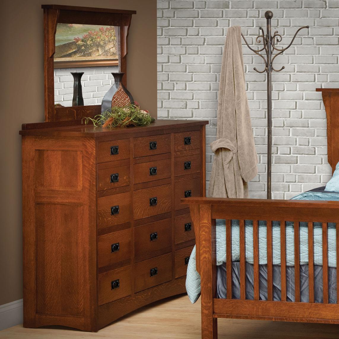 Triple Dresser with 42 X36 Mirror